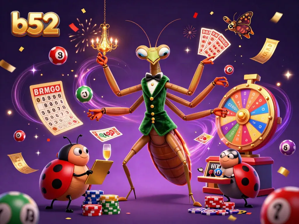 Experience thrilling b52 actions with vibrant casino elements in this dynamic illustration.