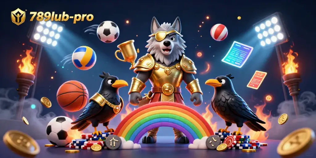 Engage in thrilling gameplay with the 789lub-pro Norse mythology-inspired casino scene featuring Odin and ravens.