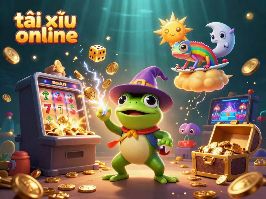 Experience excitement and winning with tài xỉu online in this vibrant 3D illustration.