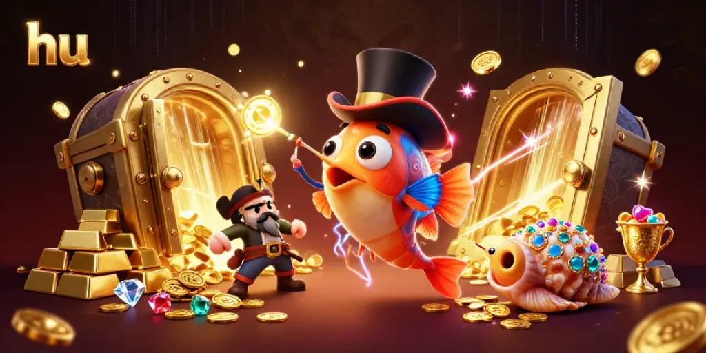 Engage in thrilling gameplay at hu's virtual casino with a treasure-filled underwater scene featuring vibrant characters.