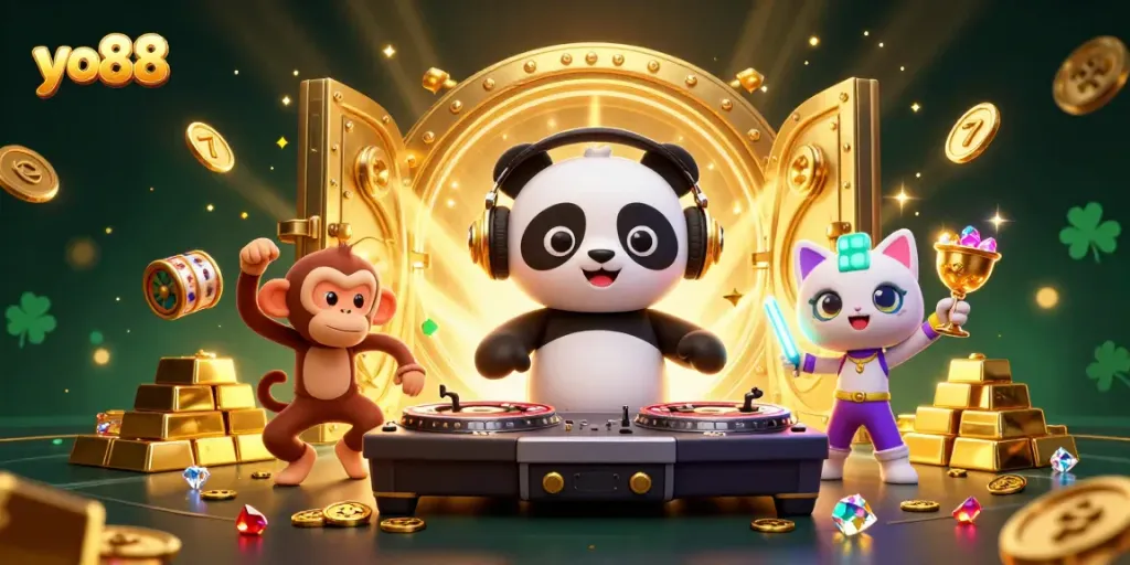 Join yo88 for exciting jackpot spins with vibrant characters and dazzling treasures!