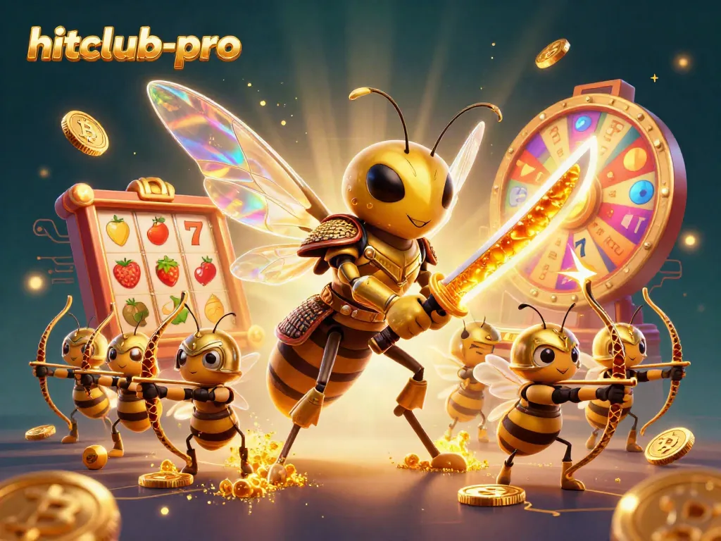 Experience the thrill of hitclub-pro as a golden hornet challenges the slots, wielding honey katanas.
