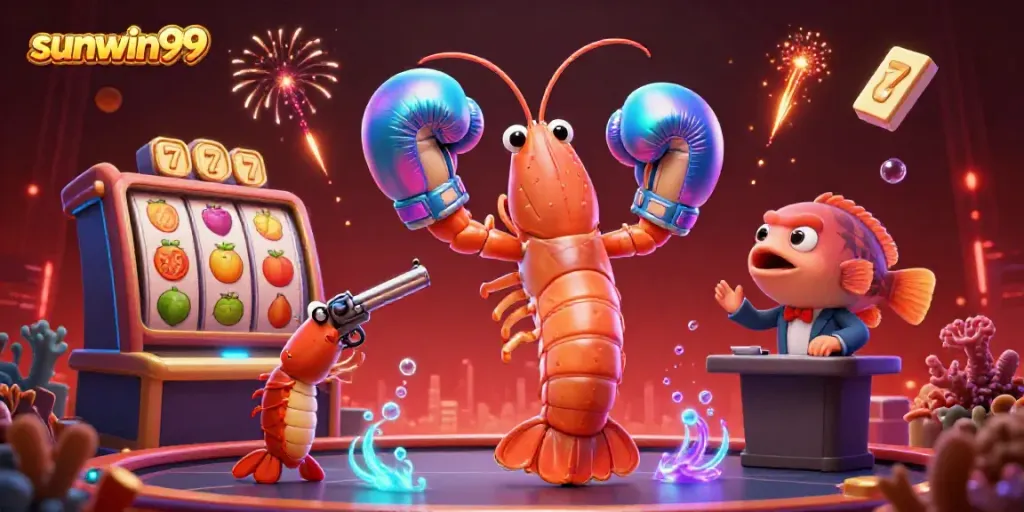 Experience sunwin99 excitement with vibrant casino characters and dynamic game elements.
