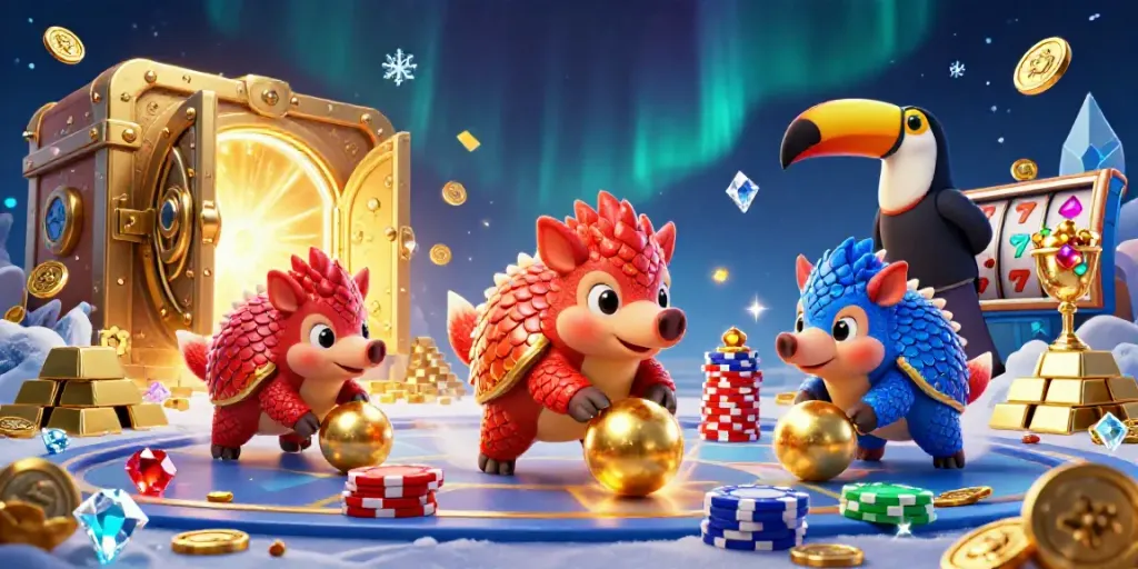 Join the manclubs action with pangolins rolling gold in a lively casino showdown.