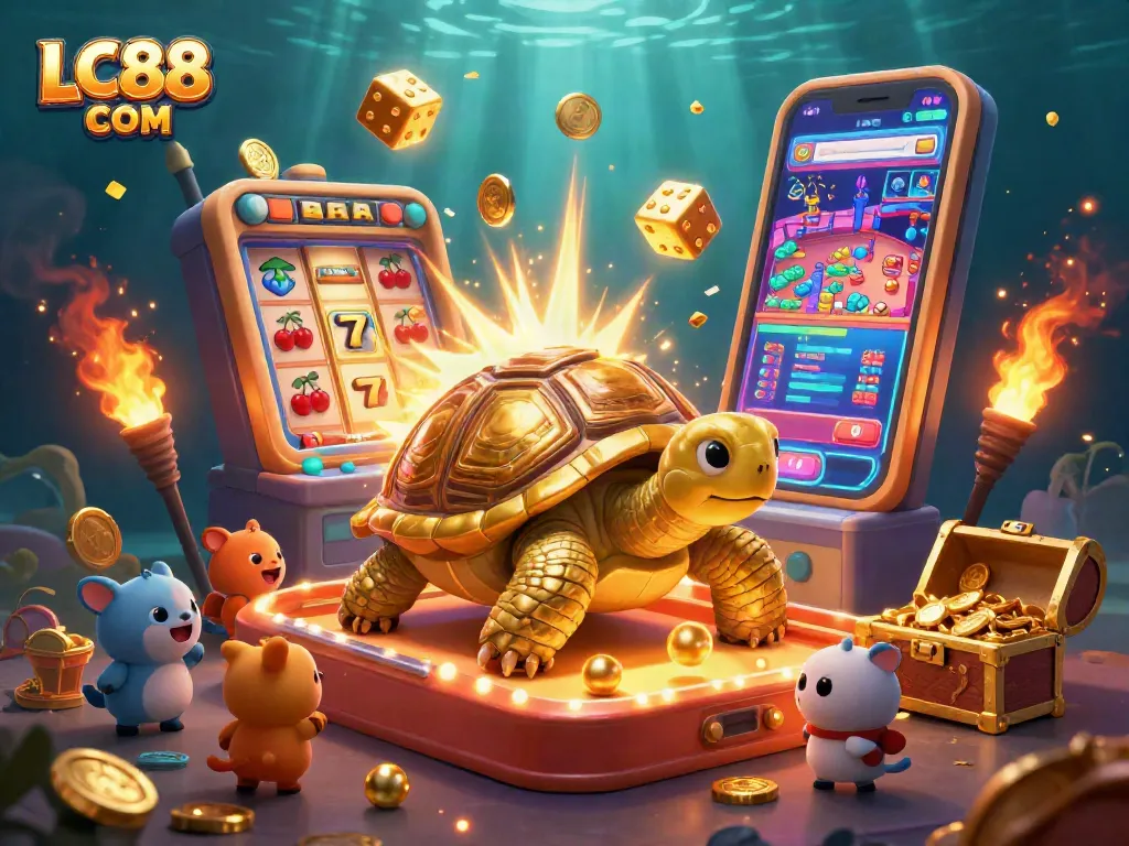 Spin to win with LC88 COM at the casino-style illustration showcasing thrilling gameplay and excitement.