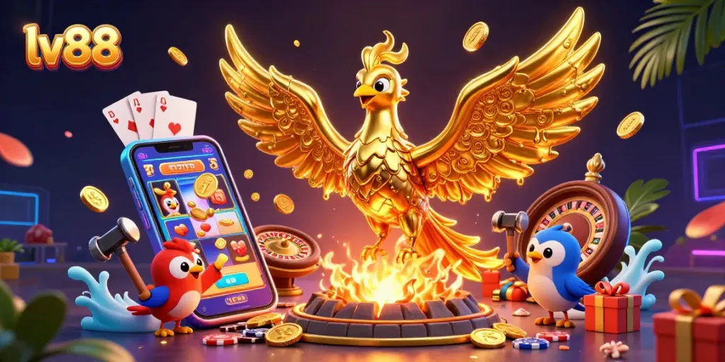 Feeling lucky with lv88: Join the golden phoenix and revel in the exciting online casino experience.