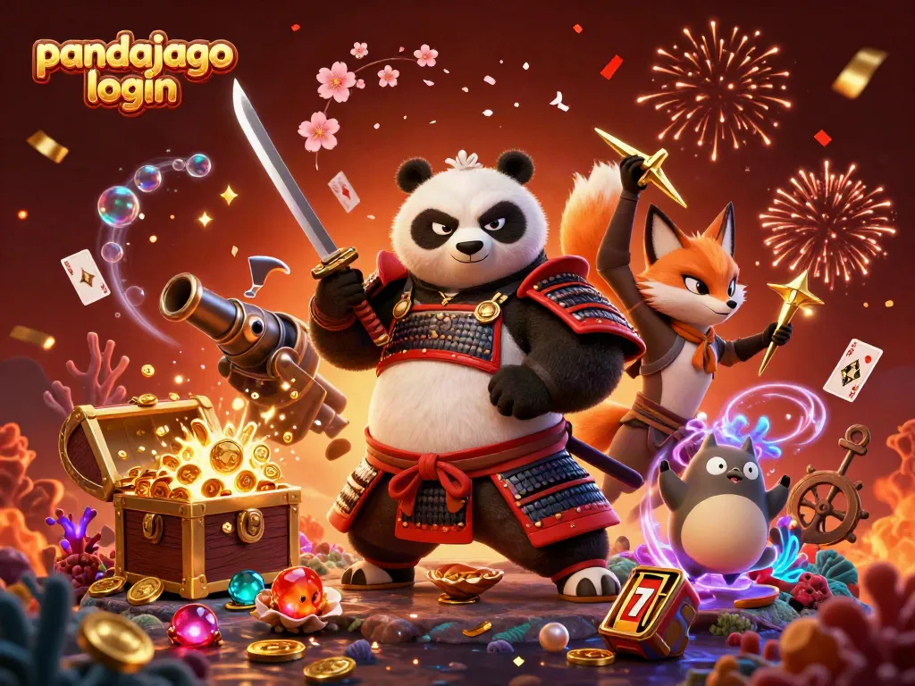 Gambarlah pandajago login saat samurai panda dan ninja rubah beraksi di dunia slot online.