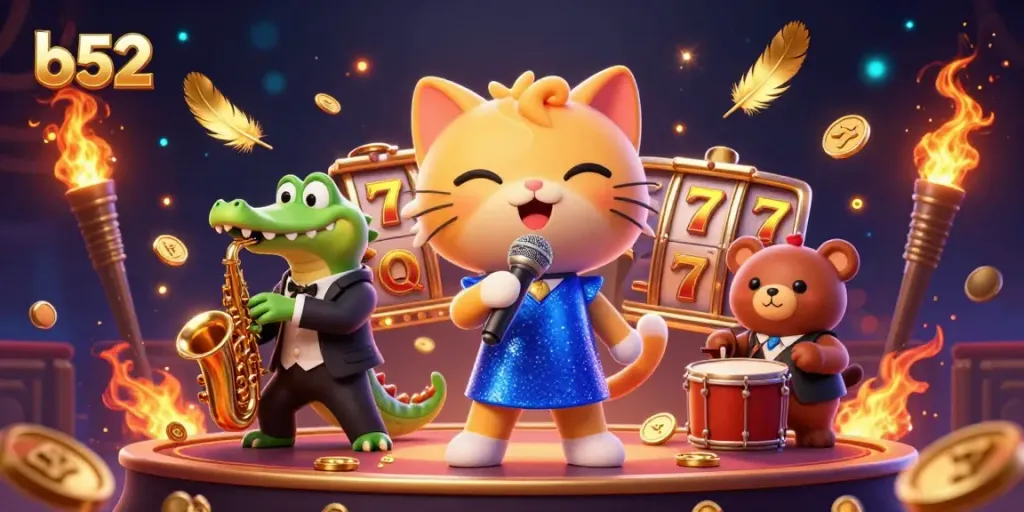 Experience thrilling action at b52 casino featuring a lively jazz scene with captivating characters.