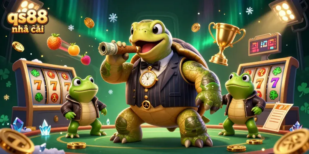 Experience the excitement of qs88 nhà cái with a vibrant casino scene featuring playful characters and engaging elements.