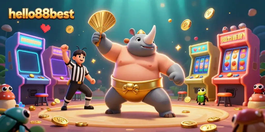 Witness the hello88best casino action with a powerful beetle champion and vibrant slot machines.